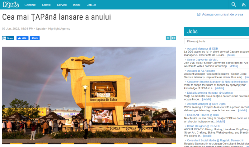 Goat Big or Go Home – Launching Kozel in Romania